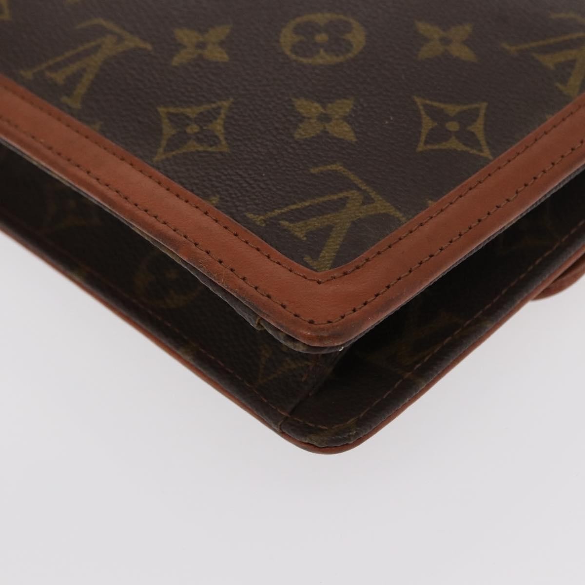 Louis Vuitton Dame Pochette Monogram Canvas, BROWN, CANVAS, Clutche & pouche