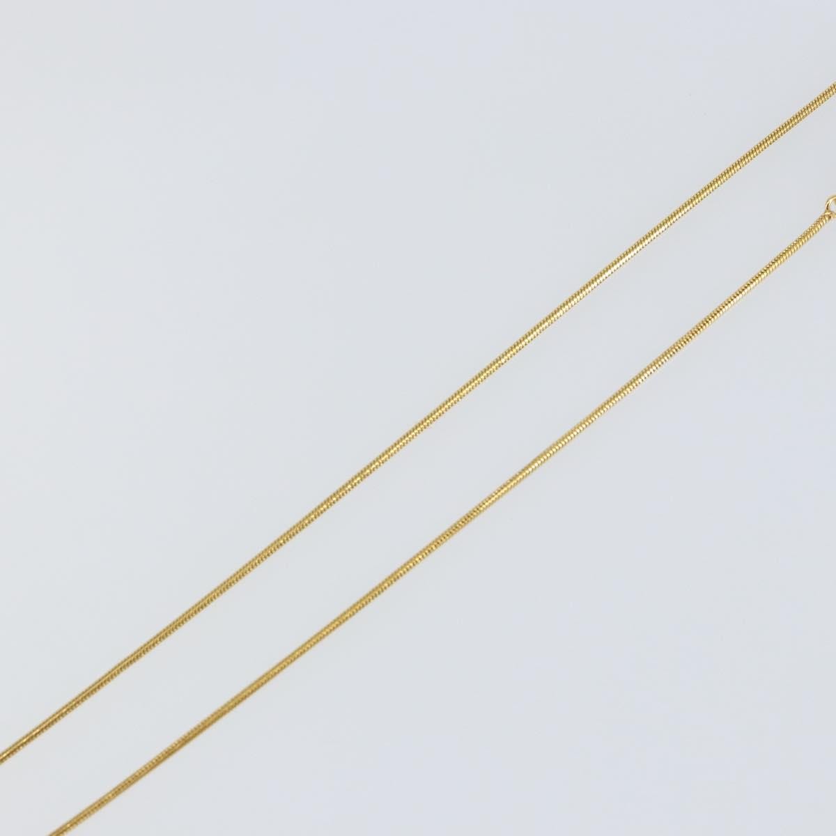 Christian Dior D logo Pendant Necklace Metal, GOLD, METAL, Necklace