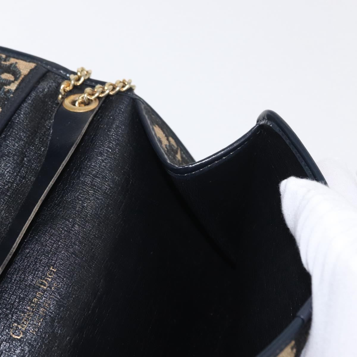 Christian Dior Vintage CD trotter Shoulder bag Canvas, NAVY, CANVAS, Shoulder bag