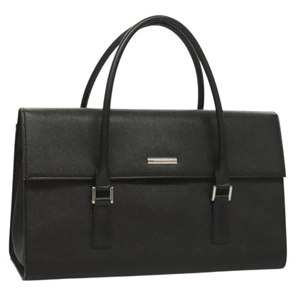 Burberry Vintage Handbag Leather, BLACK, LEATHER, Handbag