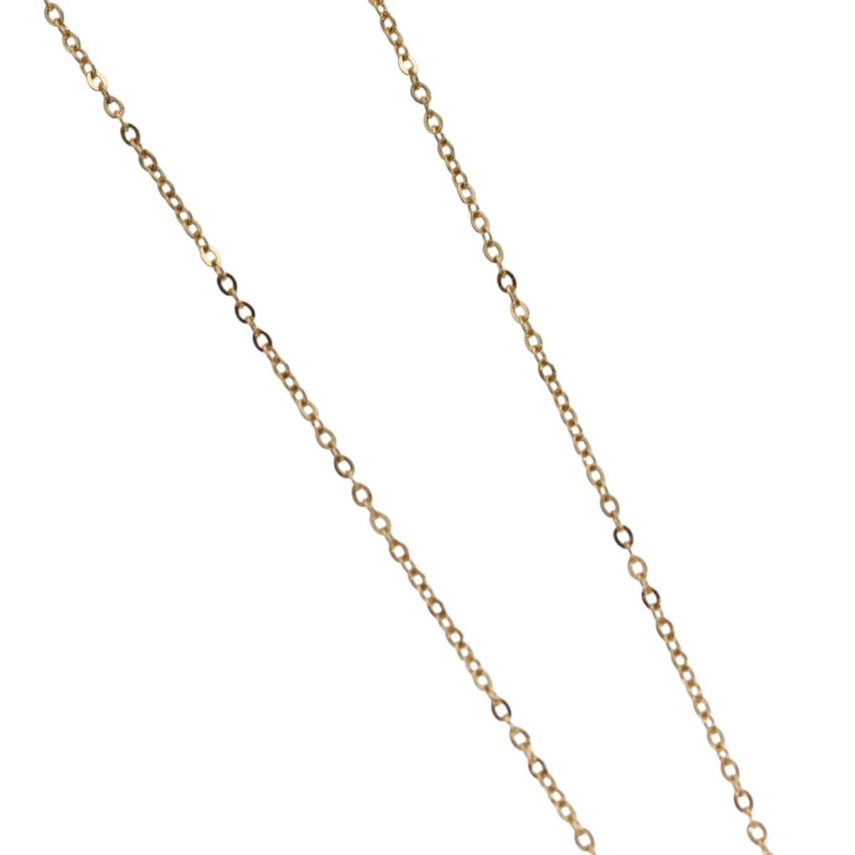 Christian Dior Logo Heart Pendant Necklace Metal with Crystal, GOLD, METAL, Necklace