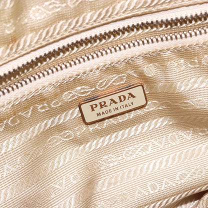 Prada Vintage Zip Handbag Tessuto, BEIGE, NYLON, Handbag