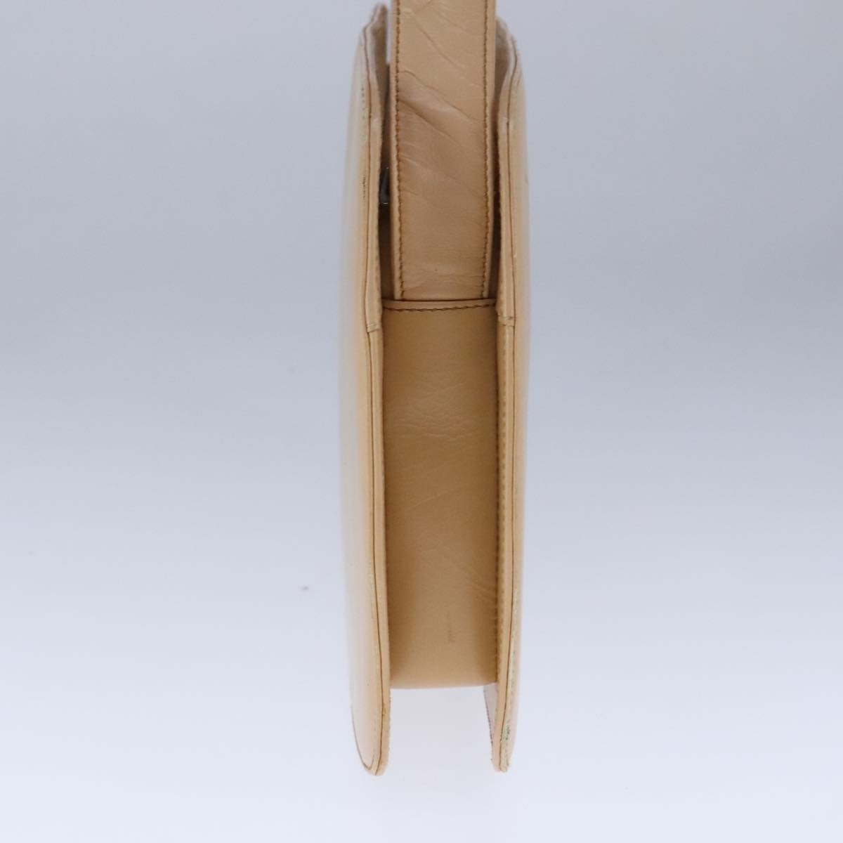 Prada Vintage Shoulder Bag Leather, BEIGE, LEATHER, Shoulder bag