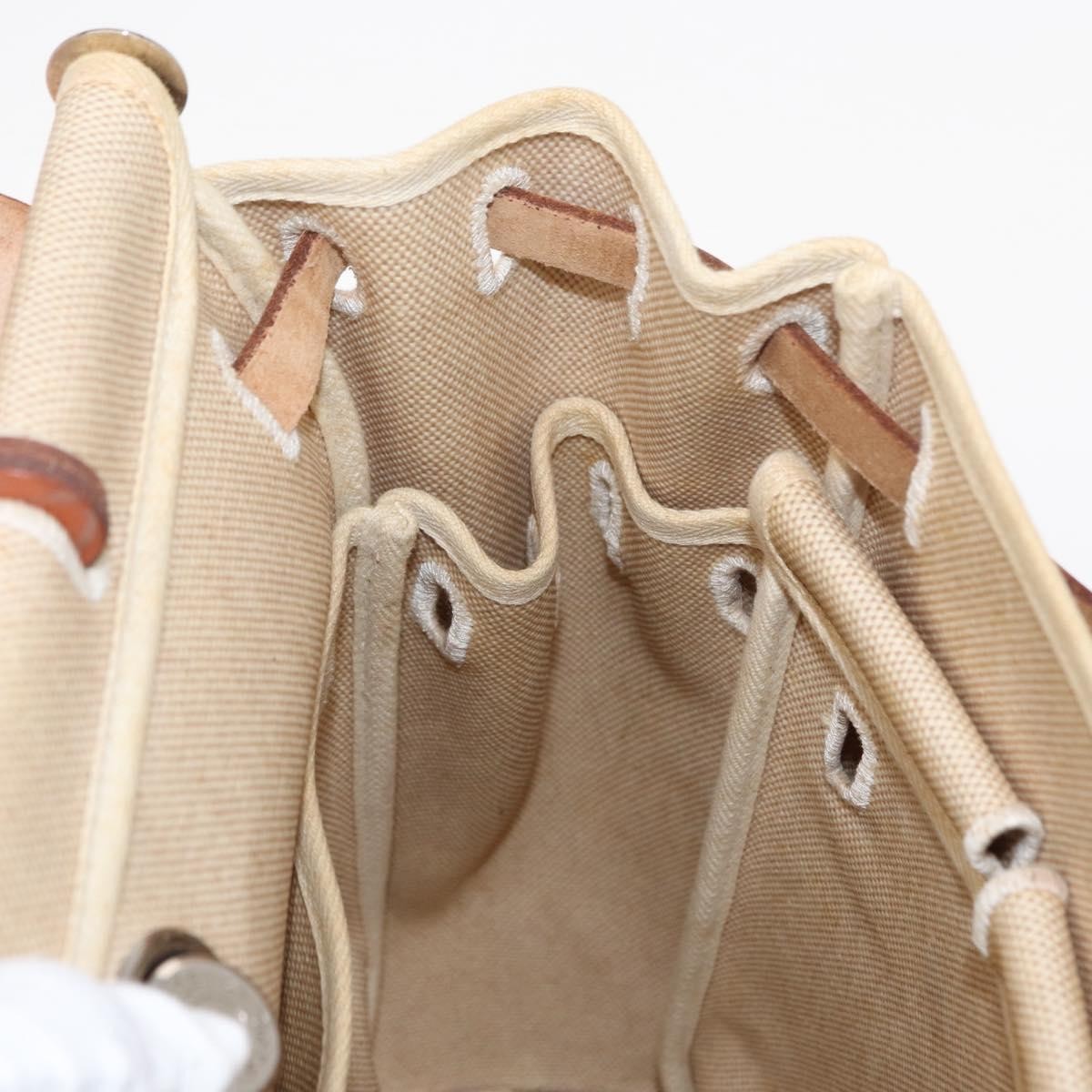 Hermes Herbag A Dos Backpack Toile, BEIGE, CANVAS, Backpack