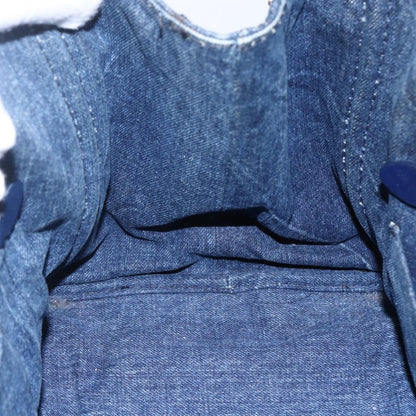 Prada Canapa Open Tote Denim, BLUE, DENIM_JEANS, Tote bag