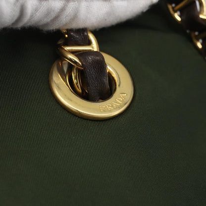 Prada Re-Edition 1995 Chain Tote Quilted Re-Nylon, GREEN, NYLON, Shoulder bag