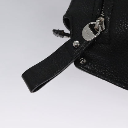 Salvatore Ferragamo Sofia Satchel Leather, BLACK, LEATHER, Handbag