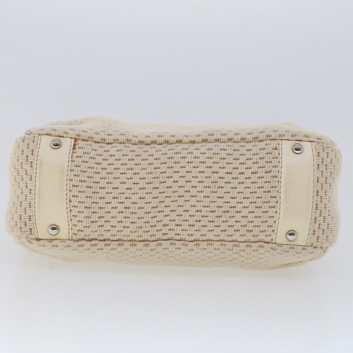 Chanel Vintage Shoulder Bag Canvas, WHITE, CANVAS, Shoulder bag