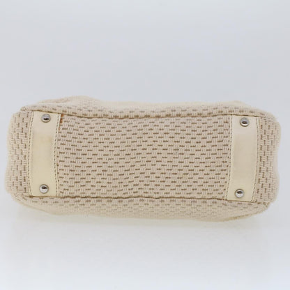 Chanel Vintage Shoulder Bag Canvas, WHITE, CANVAS, Shoulder bag