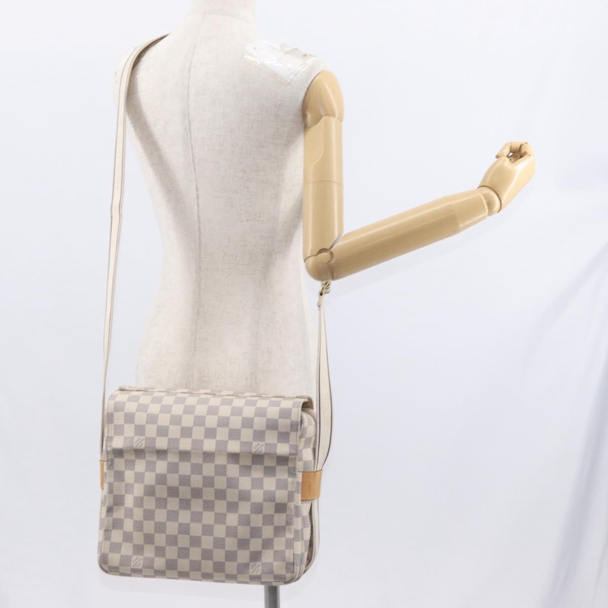 Louis Vuitton Naviglio Handbag Damier, WHITE, CANVAS, Shoulder bag