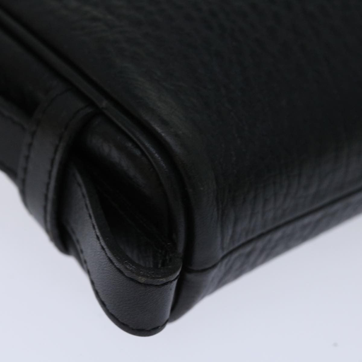 Burberry Zip Clutch Leather, BLACK, LEATHER, Clutche & pouche