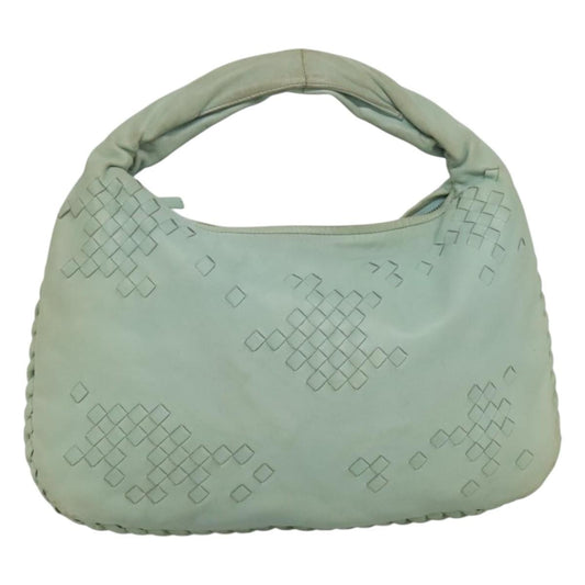 Bottega Veneta Veneta Hobo Lether with intrecciato detail, BLUE, LEATHER, Handbag
