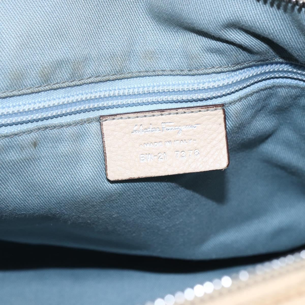 Salvatore Ferragamo Gancini handbag Leather, BEIGE, LEATHER, Shoulder bag