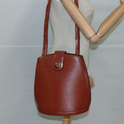 Louis Vuitton Cluny Shoulder Bag Epi Leather, BROWN, LEATHER, Shoulder bag