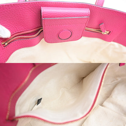 Gucci Swing Tote Leather, PINK, LEATHER, Tote bag
