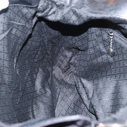 Gucci Vintage Bamboo Shoulder Bag Nylon, BLACK, CANVAS, Shoulder bag