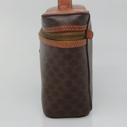 Celine Macadam Vanity Bag Canvas, BROWN, PVC, Travel bag