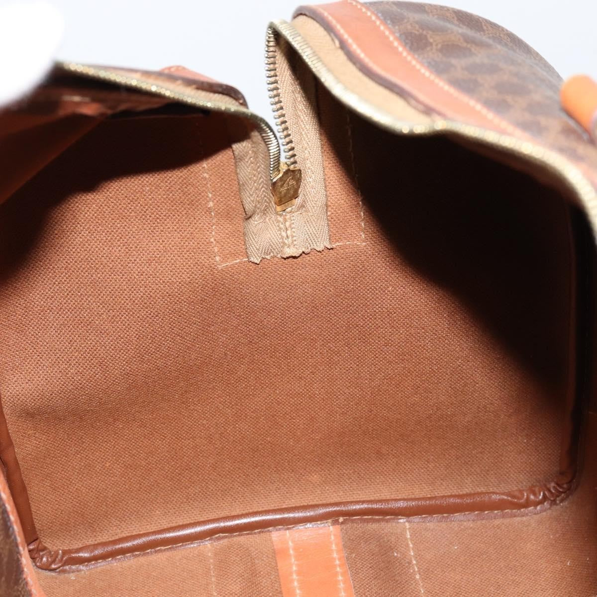 Celine Vintage Macadam Boston bag Canvas, BROWN, CANVAS, Travel bag