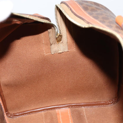 Celine Vintage Macadam Boston bag Canvas, BROWN, CANVAS, Travel bag