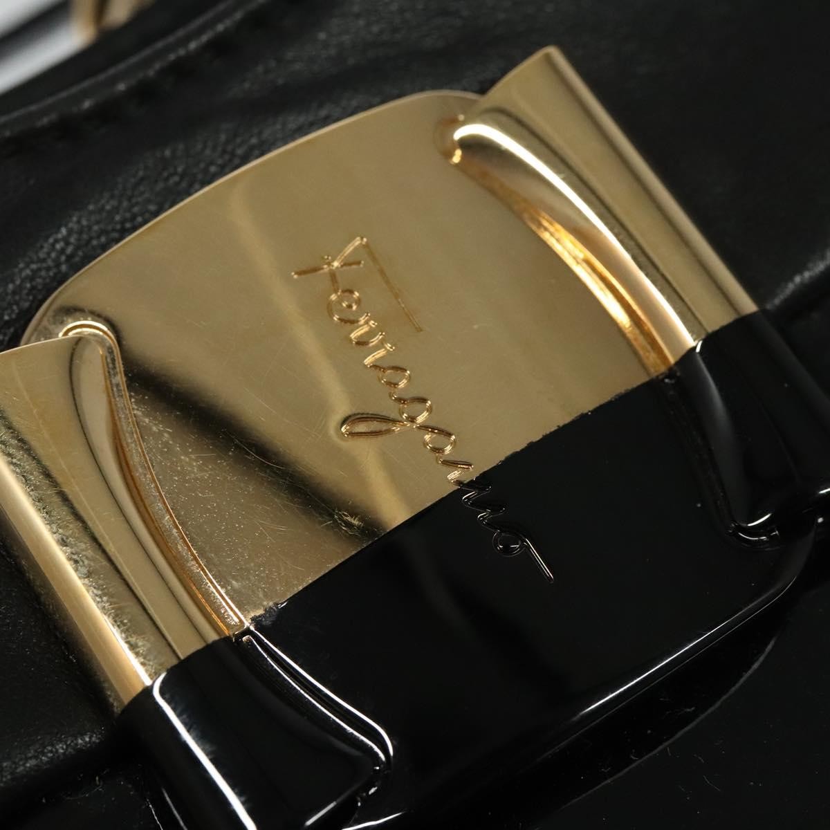 Salvatore Ferragamo Vala Handbag Patent leather, BLACK, PATENT_LEATHER, Handbag