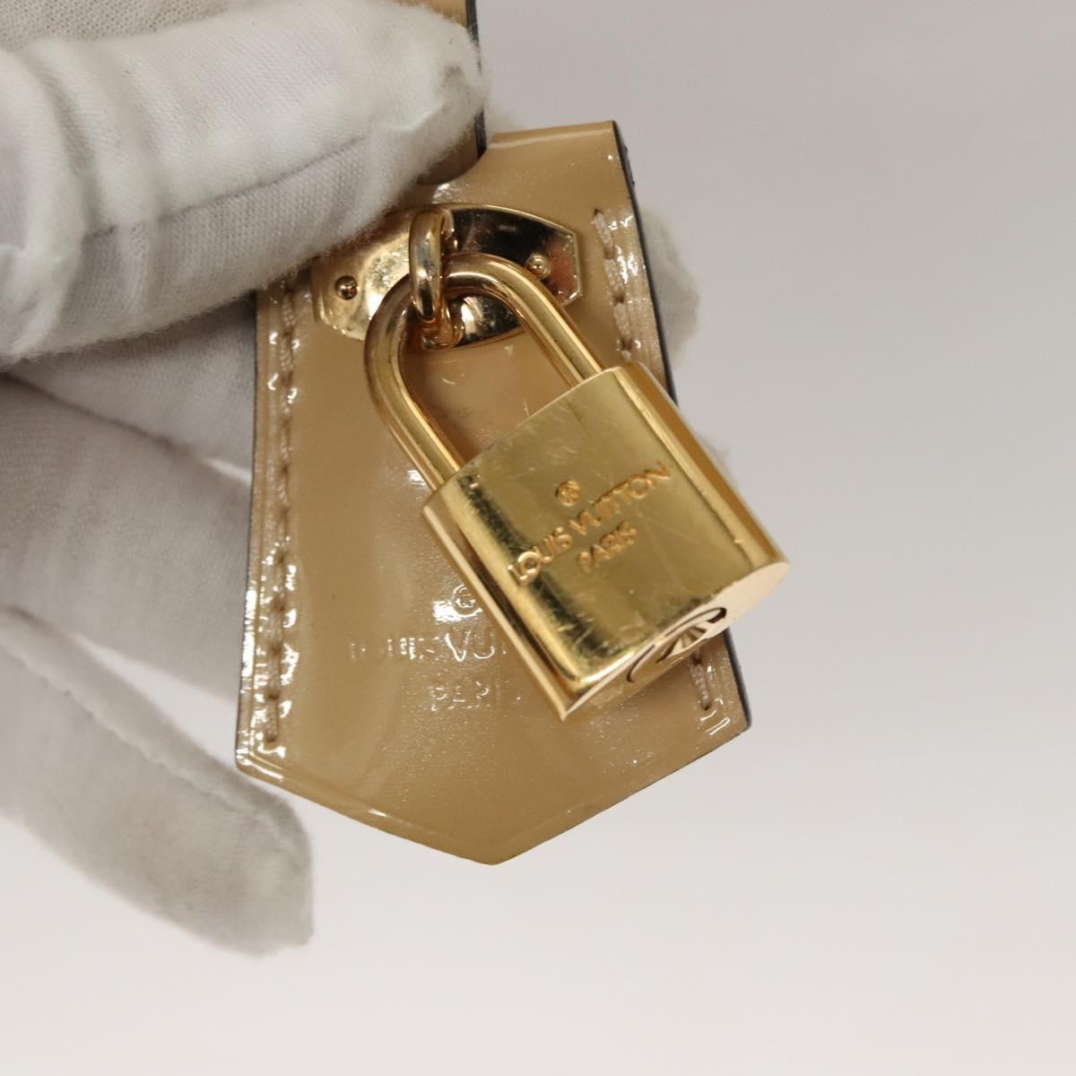 Louis Vuitton Santa Monica Handbag Monogram Vernis, BEIGE, PATENT_LEATHER, Handbag