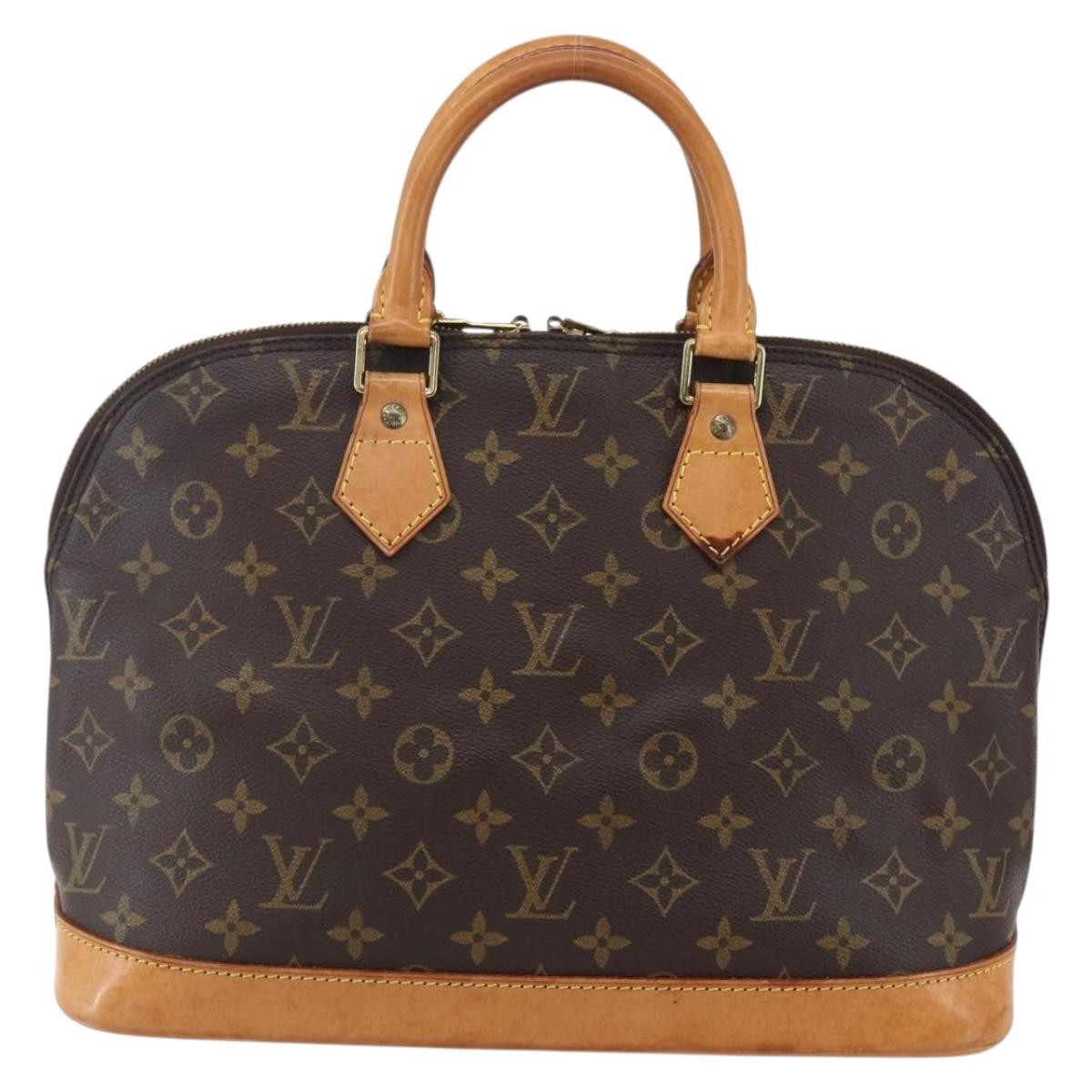 Louis Vuitton Alma Handbag Monogram Canvas, BROWN, CANVAS, Handbag