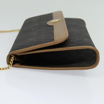 Christian Dior Vintage Honeycomb chain Canvas, BLACK, CANVAS, Handbag