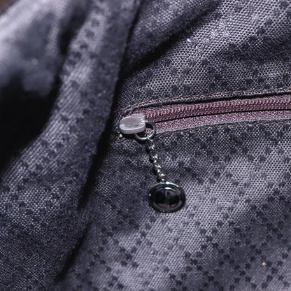 Gucci Vintage Bamboo Handle Bag Nylon, BROWN, NYLON, Handbag