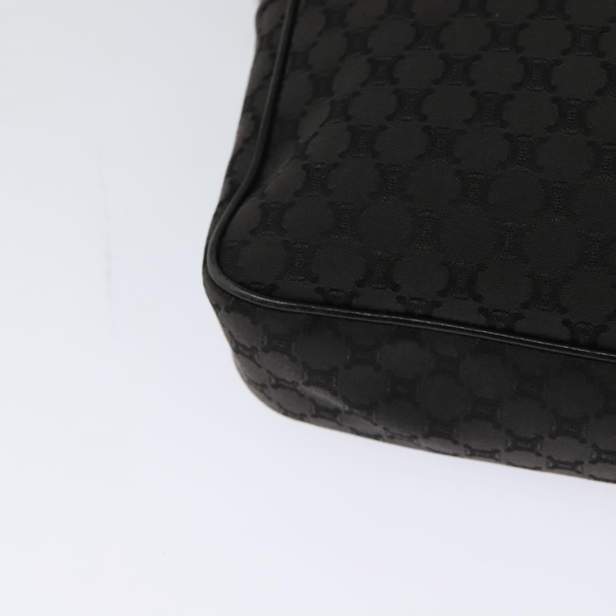 Celine Vintage Macadam Shoulder Bag Canvas, BLACK, CANVAS, Shoulder bag