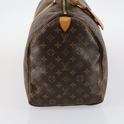 Louis Vuitton Keepall Bag Monogram Canvas, BROWN, CANVAS, Travel bag