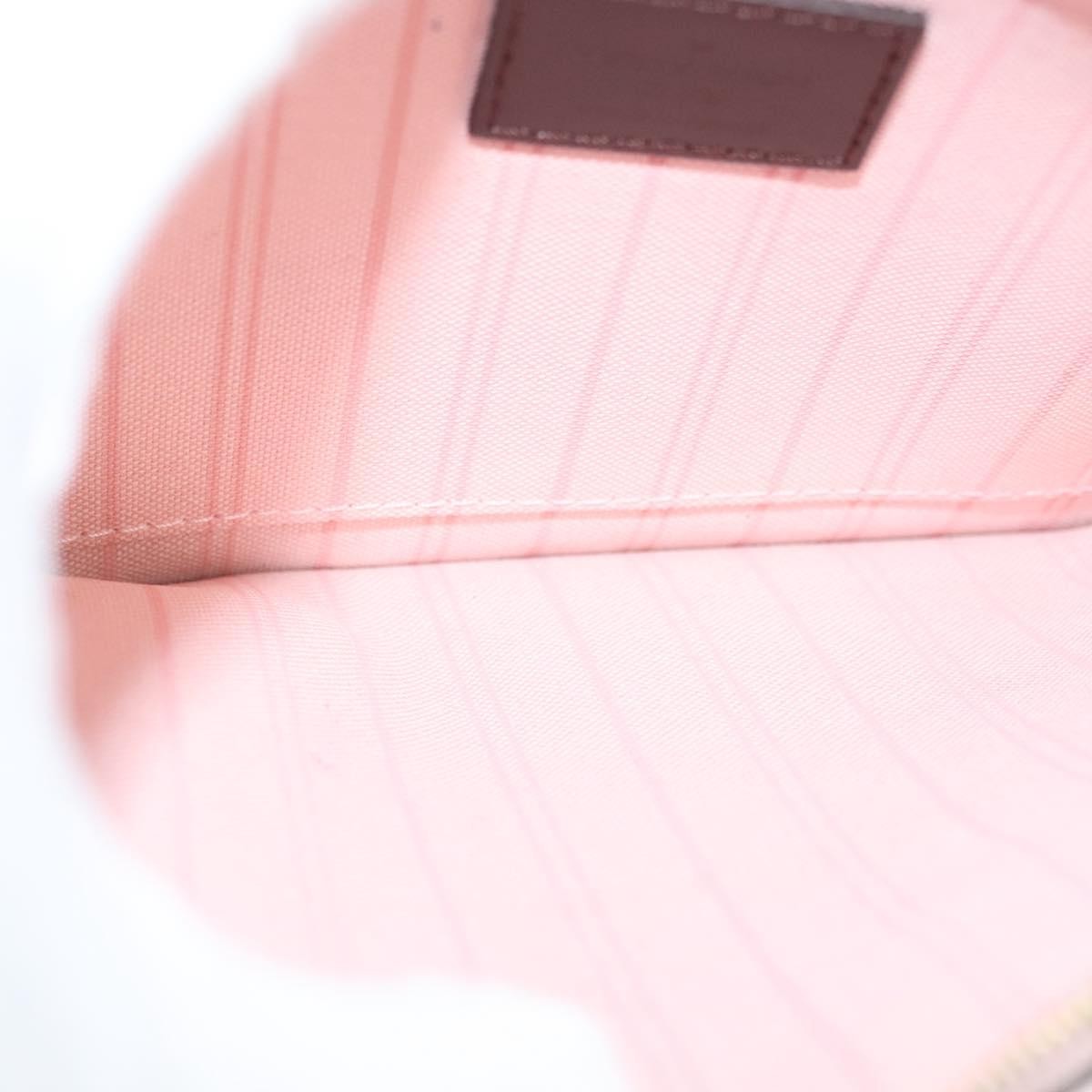 Louis Vuitton Neverfull Pochette Damier, BROWN, CANVAS, Tote bag