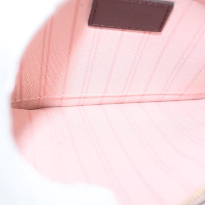 Louis Vuitton Neverfull Pochette Damier, BROWN, CANVAS, Tote bag