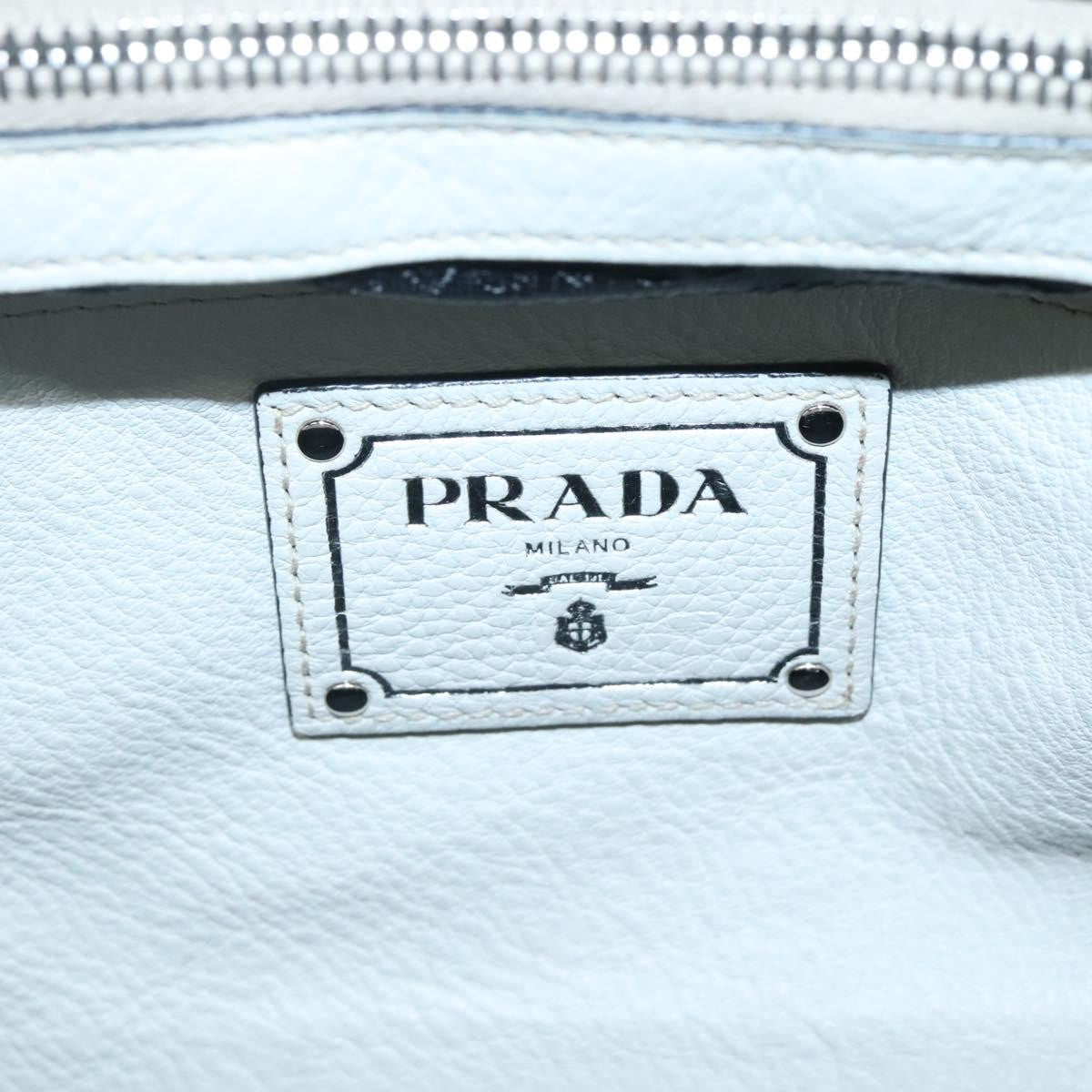 Prada Front Pocket Wing Convertible Tote Vitello Daino, WHITE, LEATHER, Tote bag