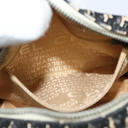 Chanel Vintage Clover Camera Bag Printed Canvas, BLACK, CANVAS, Crossbody bag