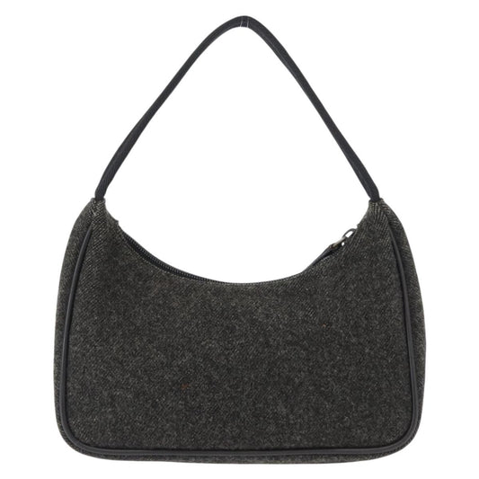 Prada Re-Edition 2000 Hobo Wool, GRAY, WOOL, Handbag