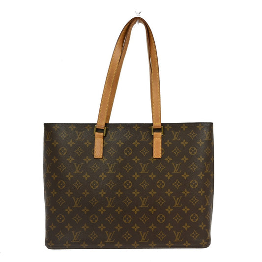 Louis Vuitton Luco Handbag Monogram Canvas, BROWN, CANVAS, Tote bag