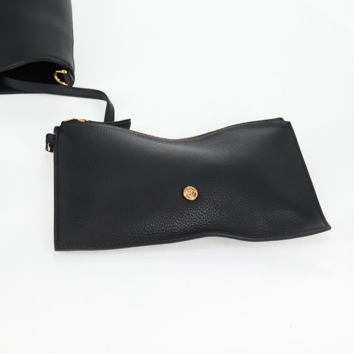 Versace Medusa Tote Leather, BLACK, LEATHER, Tote bag