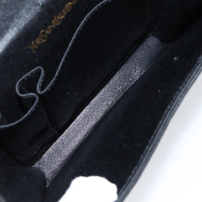 Saint Laurent Vintage Pouch Satin, BLACK, SATIN, Clutche & pouche