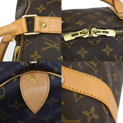 Louis Vuitton Keepall Bag Monogram Canvas, BROWN, CANVAS, Travel bag