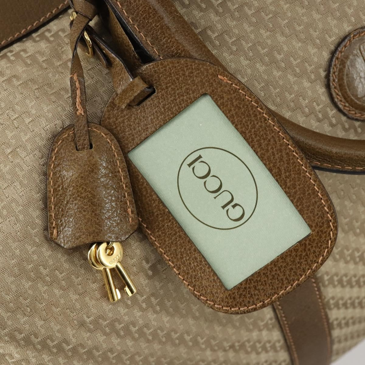 Gucci Vintage Boston Bag Canvas, BEIGE, CANVAS, Travel bag
