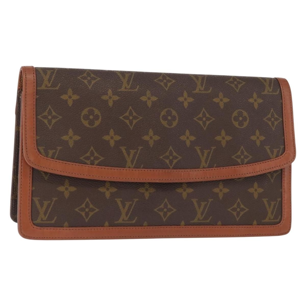 Louis Vuitton Dame Pochette Monogram Canvas, BROWN, CANVAS, Clutche & pouche