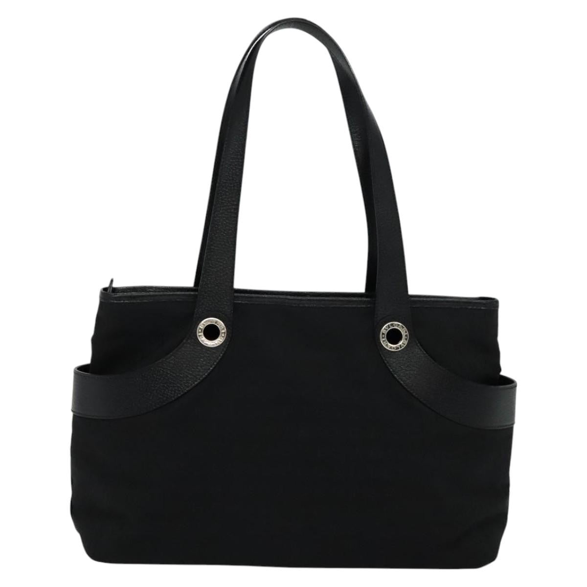 Bvlgari Logomania Tote bag Canvas, BLACK, CANVAS, Tote bag
