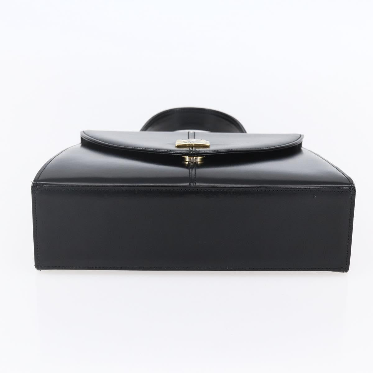 Saint Laurent Vintage Handbag Leather, BLACK, LEATHER, Handbag