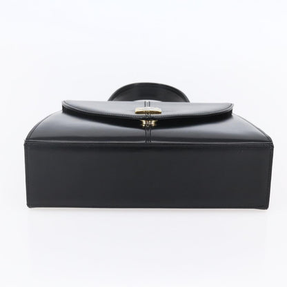 Saint Laurent Vintage Handbag Leather, BLACK, LEATHER, Handbag