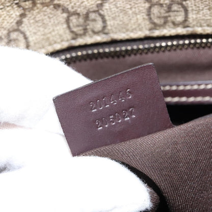 Gucci Zip Top Messenger Bag GG Coated Canvas, BEIGE, CANVAS, Shoulder bag