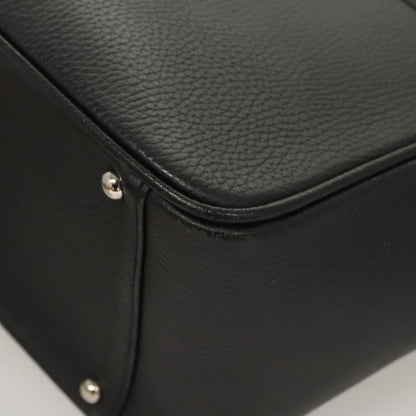 Burberry Vintage Handbag Leather, BLACK, LEATHER, Handbag