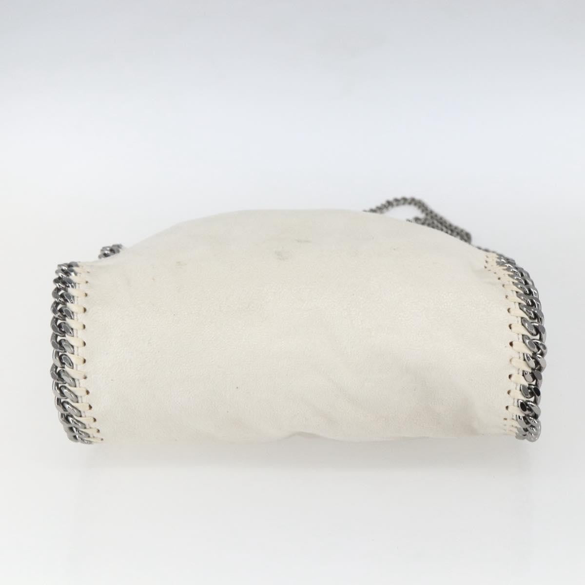 Stella McCartney Falabella Fold Over Crossbody Bag Shaggy Deer, WHITE, POLYESTER, Handbag