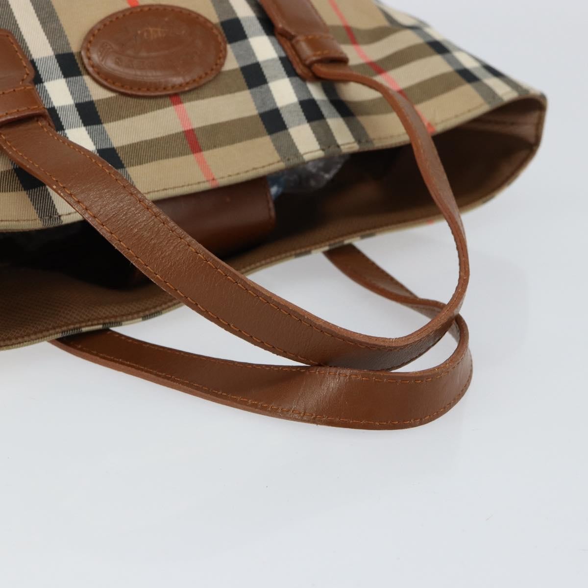 Burberry Vintage Tote Vintage Check Coated Canvas, BEIGE, CANVAS, Tote bag