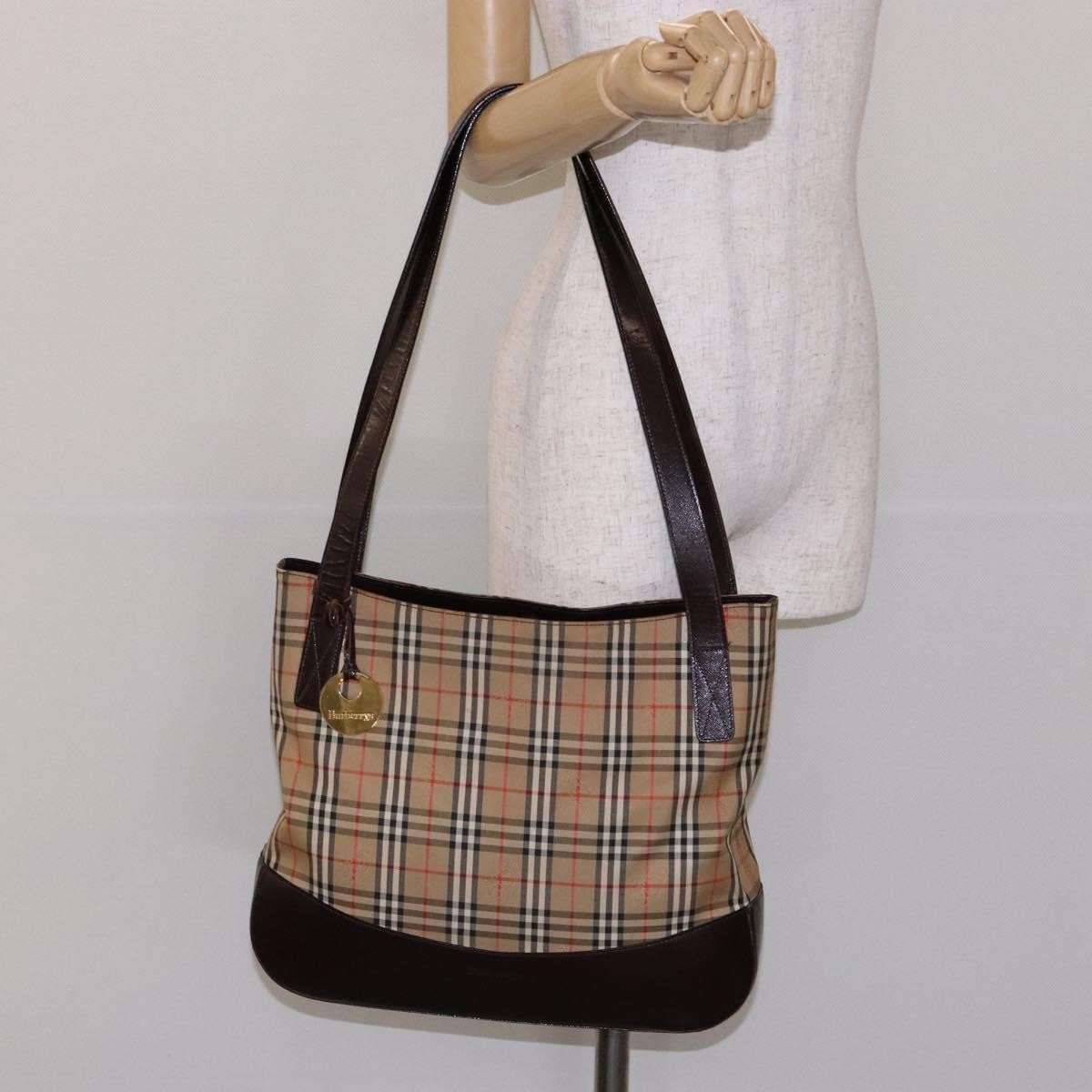 Burberry Nova Check Tote canvas check pattern, BEIGE, CANVAS, Tote bag