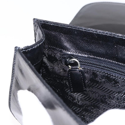 Prada Vintage Handbag Leather, BLACK, LEATHER, Handbag